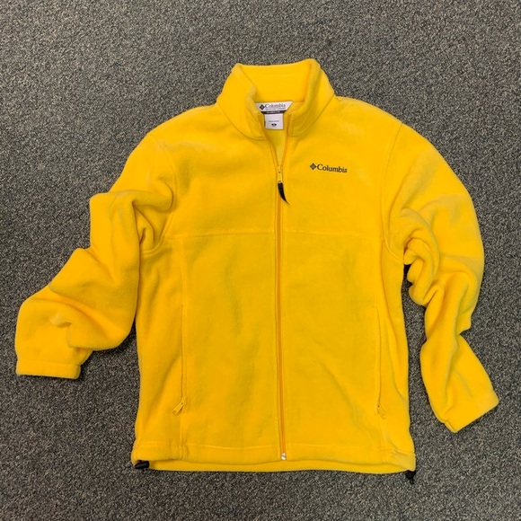yellow columbia fleece jacket